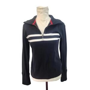 Vintage Tommy Hilfiger Nautical Stripe 1/4 Zip Pullover M NWT